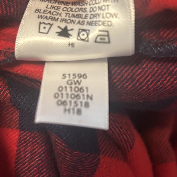 Hanna Andersson Dress Girls Size 10 Red Plaid Flannel Long Sleeve Pockets Comfy - Picture 9 of 11